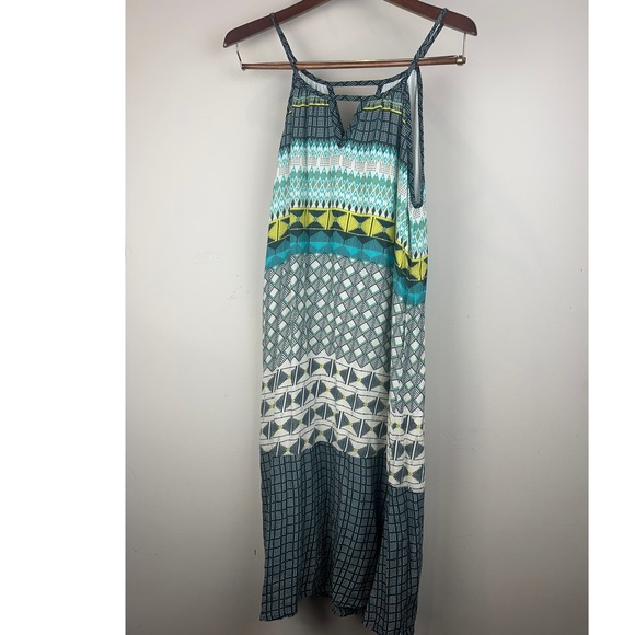 prAna Nari Halter Midi Dress Size Medium Sleeveless dress green - Picture 1 of 9